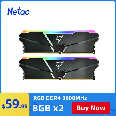 Netac Memoria Ram Ddr4 Rgb Ddr4 3600MHz 8GB x2