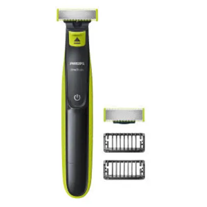 Barbeador Elétrico sem Fio Philips OneBlade QP2522/10 Seco e Molhado Bivolt Cinza e Verde R$112