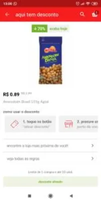 [APP] Amendoim Brasil Tipo Japonês Salgado Agtal Pacote 155 G | R$1