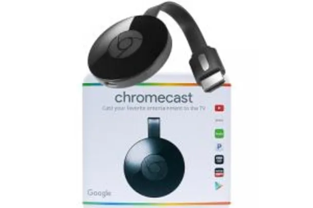 Google Chromecast 2 com cartão submarino - R$ 180