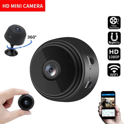 [AME R$ 27 ]Mini Câmera de Segurança 1080Po - Conexão WiFi