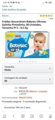 80 Fraldas Babysec M | R$ 31