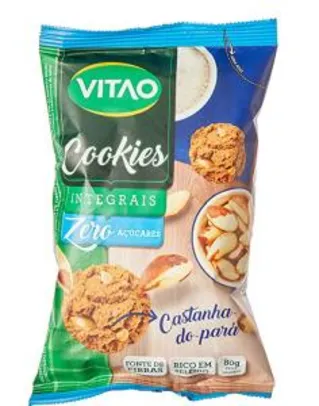 Cookies Zero Integral Castanha do Pará Vitao 80g ( Min.3) | R$2,45 cada