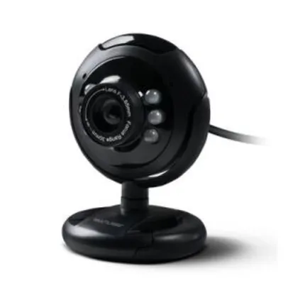 [64 AME + FRETE] Webcam Multilaser Plug E Play 16Mp Nightvision Microfone Usb Preto | R$ 80