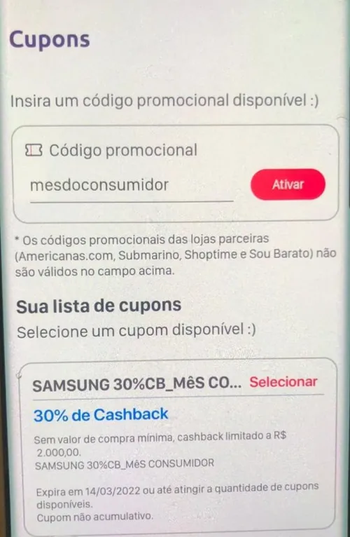 Imagem na descrição da promoção