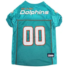 NFL - Produto oficial / importado  - Miami Dolphins Dog Jersey, camisa de futebol para cães e gato