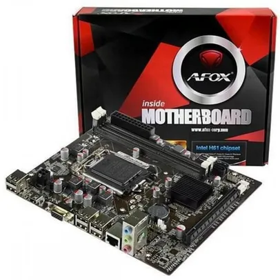 Placa Mãe Micro ATX AFOX IH61-MA5 2ª e 3º Geração LGA 1155 Intel H61 VGA | R$319