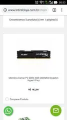 Memória Gamer PC DDR4 4GB 