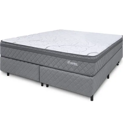 Cama Box Colchão Queen Espuma D45 Extra Firme Ortopédico Antialérgico Certificado 158x198x58cm - bf 