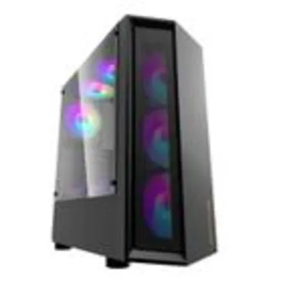 Gabinete Gamer Aigo DarkFlash Melody Preto Lateral Acrilico