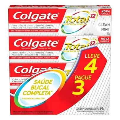 Creme Dental Colgate Total 12 Clean Mint Leve 4 Pague 3