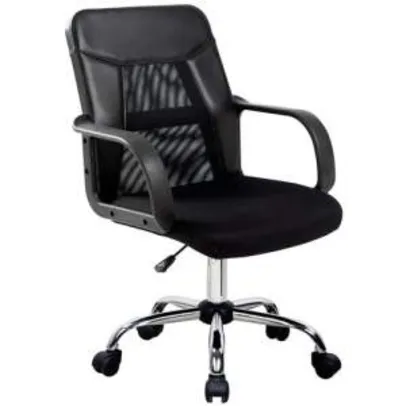 [Extra] Cadeira Home Office Work Plus com Encosto em Nylon e Regulagem de Altura a Gás por R$190