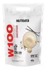 [2 Un. + cupom] Whey Concentrado W100 Baunilha - 900g Refil - Nutrata