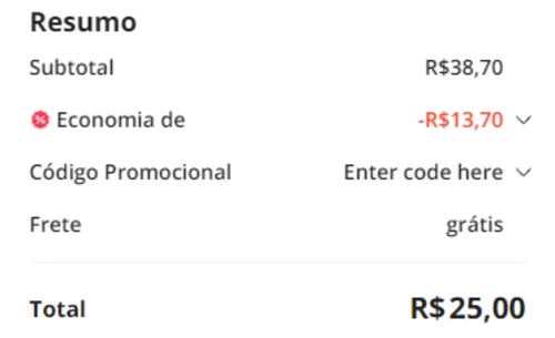 Imagem na descrição da promoção