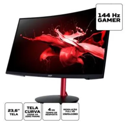 Monitor Gamer Acer Nitro Xz242q 23.6' Curvo Fhd 144hz 4ms | R$ 1.383