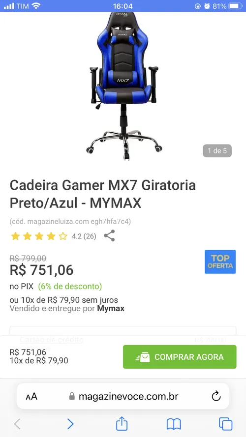 Imagem na descrição da promoção