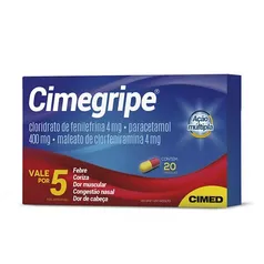 CIMEGRIPE 20 CÁPSULAS | R$3,99