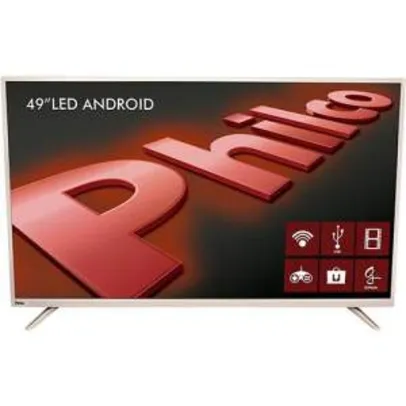 Saindo por R$ 1899: Smart TV LED 49" Philco PH49F30DSGWA Full HD com Conversor Digital 2 HDMI 2 USB Wi-Fi Android | Pelando