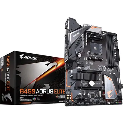 Placa Mãe Gigabyte B450 Aorus Elite, Chipset B450, AMD AM4, ATX, DDR4 | R$799