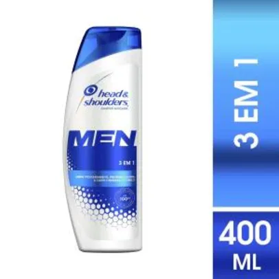 [03 unidades] Shampoo Head & Shoulders Men 3em1 400ml