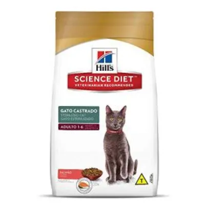 [Prime] Ração Hill's Science Diet Sabor Salmão Gatos Adultos Castrados - 1,5kg | R$ 37