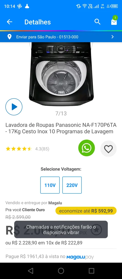 Imagem na descrição da promoção