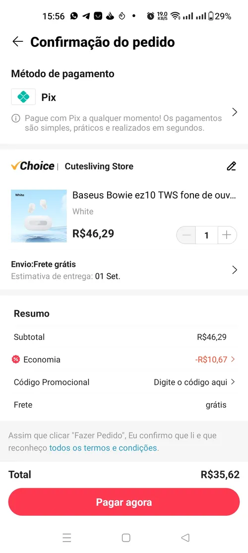 Imagem na descrição da promoção