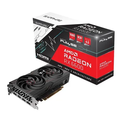 Placa de Video Sapphire Radeon RX 6600 Pulse, 8GB, GDDR6, 128-Bit, 113