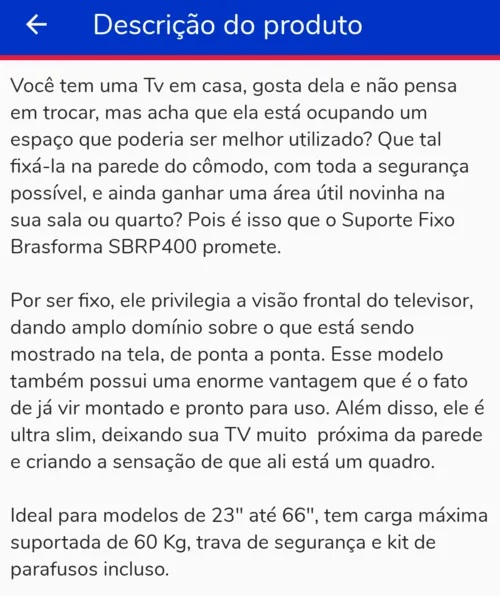 Imagem na descrição da promoção