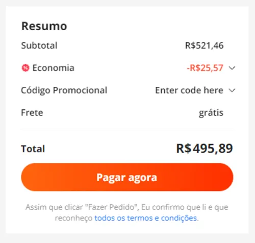 Imagem na descrição da promoção