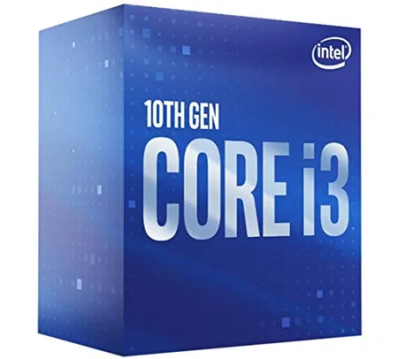 Processador Intel Core i3-10100F, Cache 6MB, 4.30 GHz, LGA 1200 - BX8070110100F | R$719