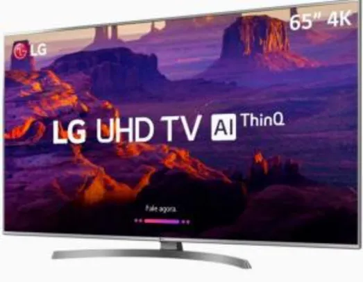 Smart TV 4K LED 65” LG 65UK6540 Wi-Fi HDR - Inteligência Artificial Conversor Digital 4 HDMI