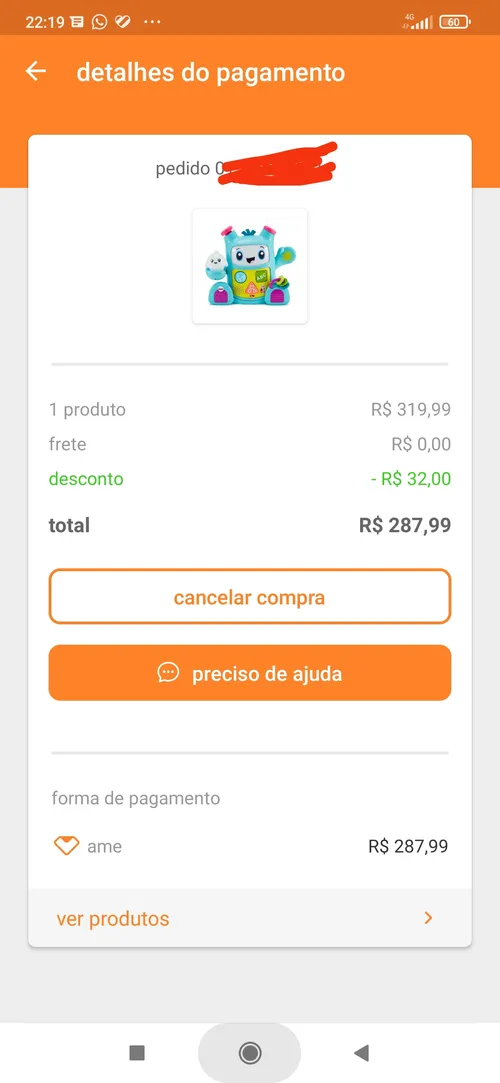 Imagem na descrição da promoção