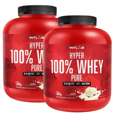 Foto do produto Kit 3 Whey Concentrado Intlab 1,8kg Hyper Whey 100% Pure