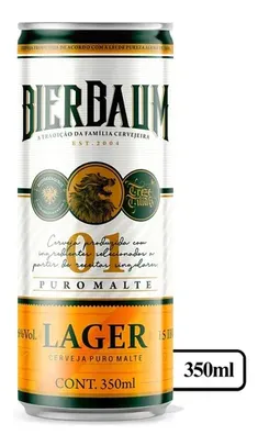 Cerveja Lager Bierbaum Artesanal Lata 350ml