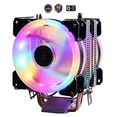 Cpu cooler 3 pinos RGB pc silencioso intel lga 775 1200 1150 1151 1155 AM2 AM3 AM4  