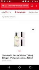 Tommy Girl Eau De Toilette Tommy Hilfiger - Perfume Feminino 10ml - R$60