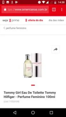 Tommy Girl Eau De Toilette Tommy Hilfiger - Perfume Feminino 10ml - R$60