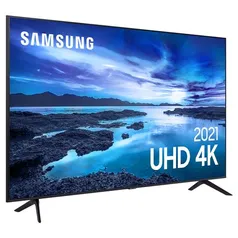 Smart TV 50" UHD 4K Samsung 50AU7700, Processador Crystal 4K