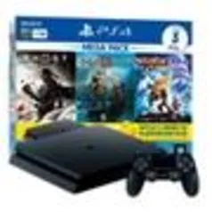 [A VISTA] Console PlayStation 4 Mega Pack V18, 1TB, Ghost of Tsushima + God of War + Ratchet & Clank | R$ 2399