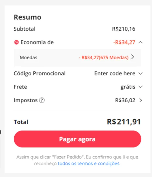 Imagem na descrição da promoção