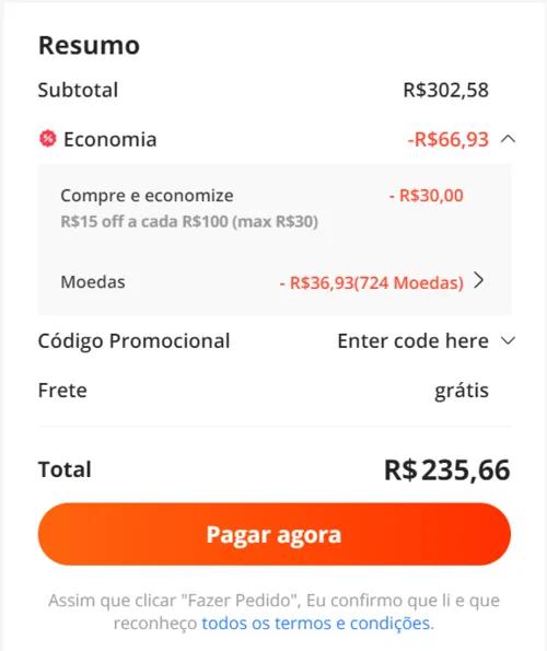 Imagem na descrição da promoção