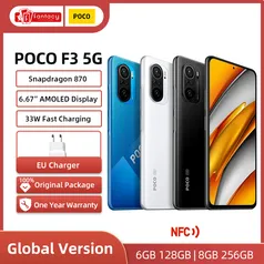 Smartphone Global Version POCO F3 5G Snapdragon 870 Octa Core Standart