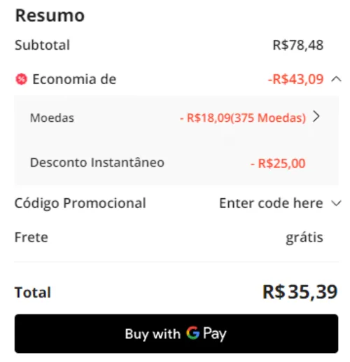 Imagem na descrição da promoção