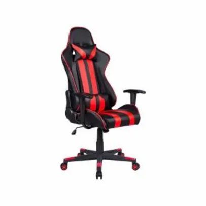 Cadeira Gamer Travel Max Reclinável - Preta e Vermelha Sports | R$760