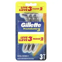 Aparelho de Barbear Gillette Prestobarba 3 Leve 3 pague 2 | R$ 3