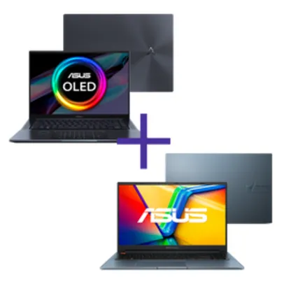 Notebook ASUS Zenbook Pro 16X OLED UX7602ZM-ME129W Tech Black + Notebook ASUS Vivobook Pro 15 K6502HC-LP095W Quiet Blue