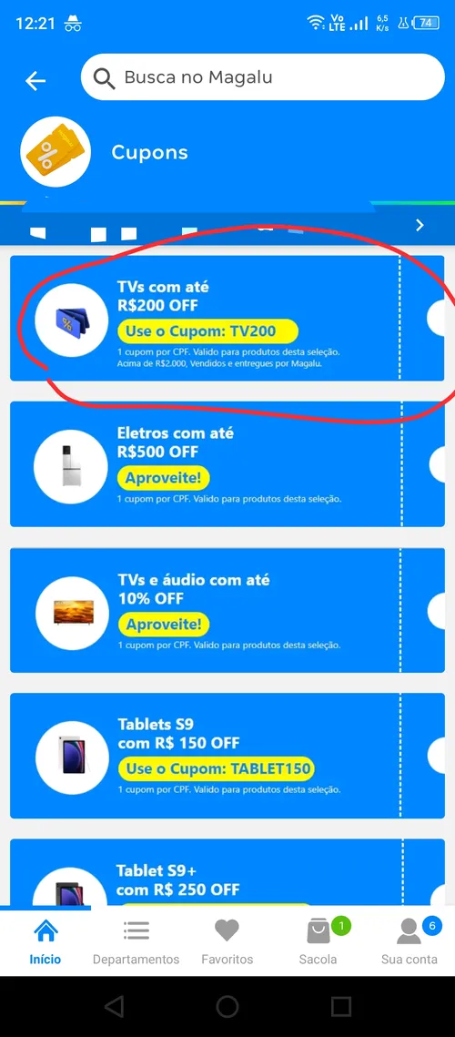 Imagem na descrição da promoção