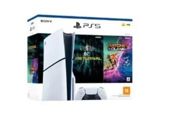 Console PlayStation 5 Slim Sony, SSD 1TB, Com Controle Sem Fio DualSense, Branco + 2 Jogos - 1000038899