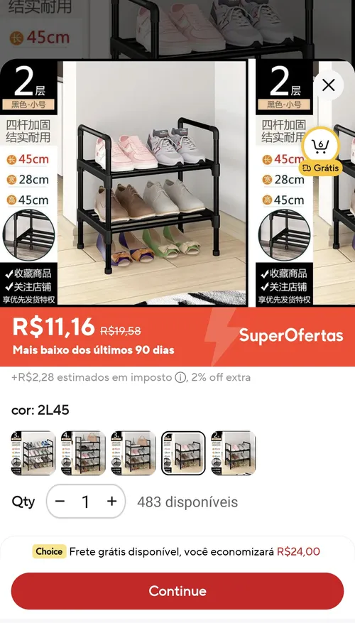 Imagem na descrição da promoção